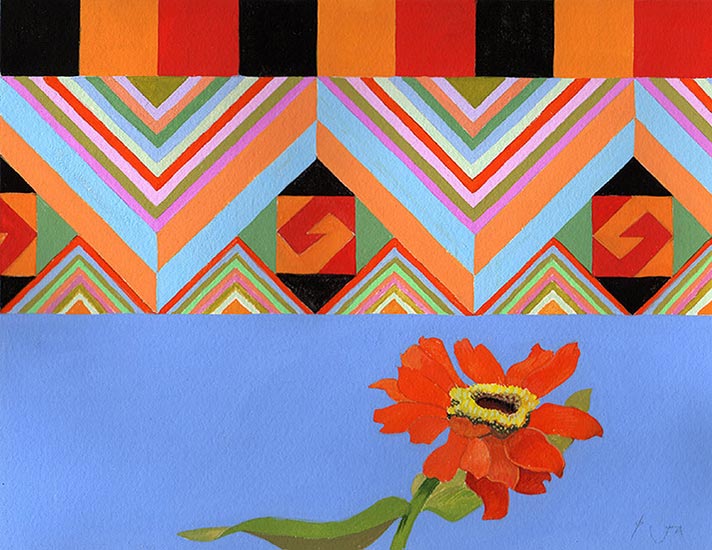 Joan Anderson and associates; painting on silk with found objects.