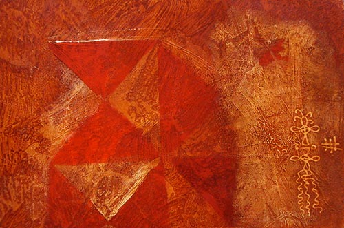 A small painting on paper by Joan Anderson.