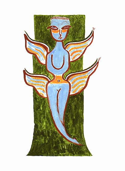 Joan Anderson Panel Card Painting.