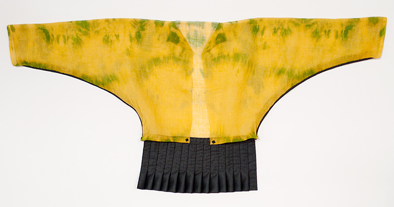 Joan Anderson and associates; painting on silk with found objects.