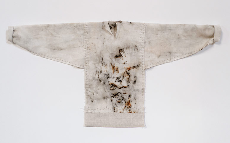 Joan Anderson and associates; painting on silk with found objects.