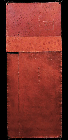 front of Joan Anderson skin painting.