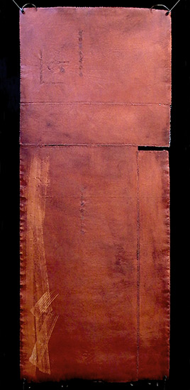 verso of Joan Anderson skin painting.