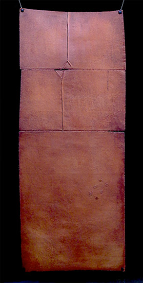 Joan Anderson canvas stitching work.