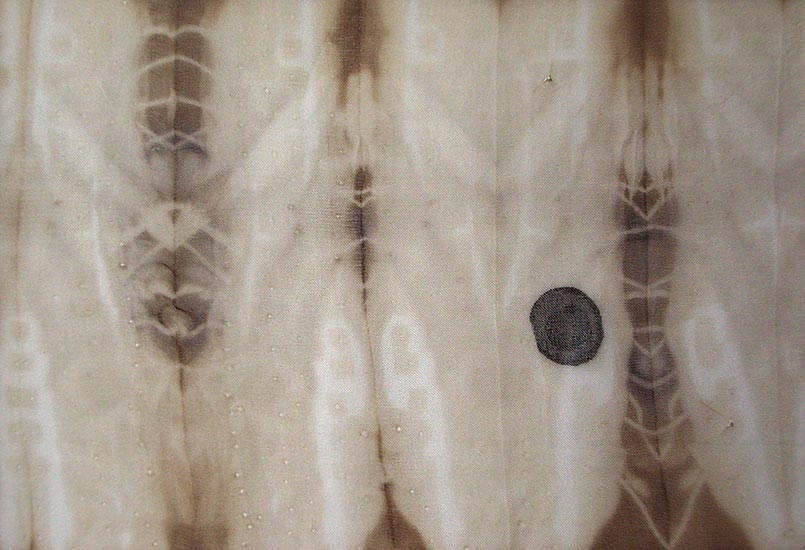 Joan Anderson and associates; painting on silk with found objects.