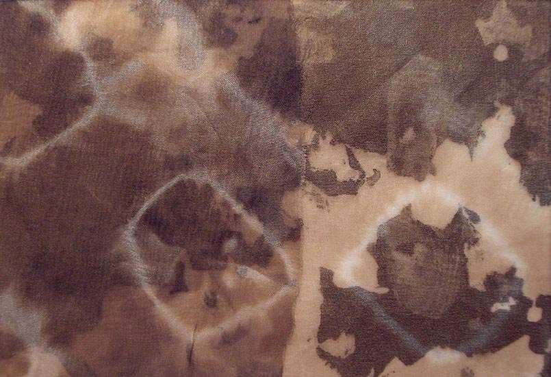 Joan Anderson and associates; painting on silk with found objects.