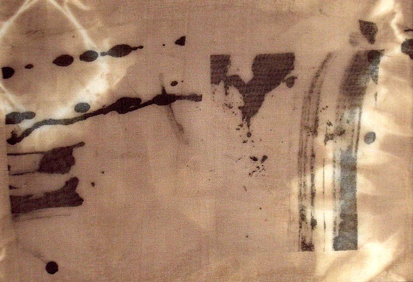 Joan Anderson and associates; painting on silk with found objects.