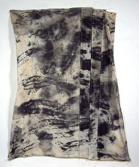 Joan Anderson and associates; painting on silk with found objects.