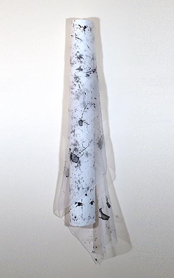 Joan Anderson and associates; painting on silk with found objects.