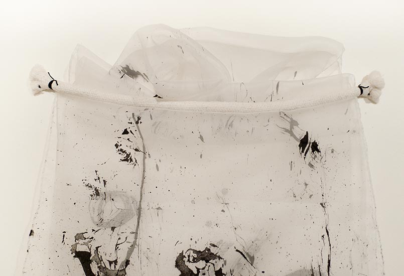 Joan Anderson and associates; painting on silk with found objects.