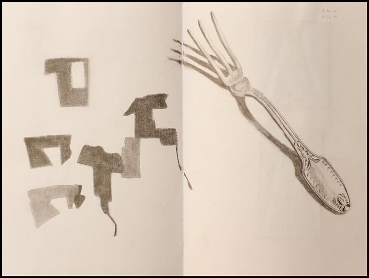 Joan Anderson sketchbook page.