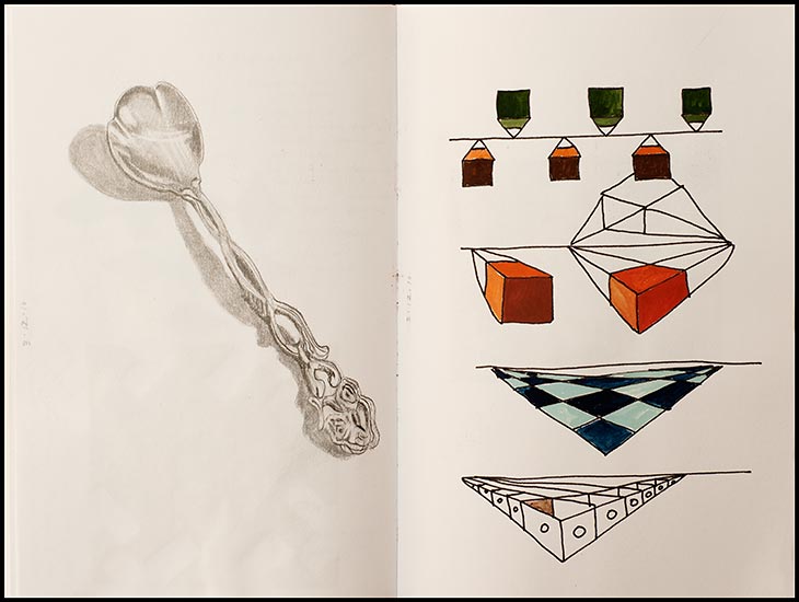 Joan Anderson sketchbook page.