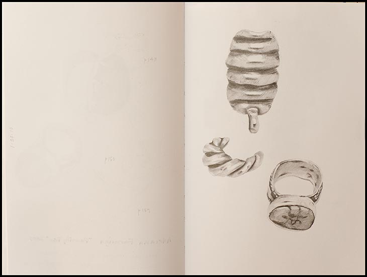 Joan Anderson sketchbook page.