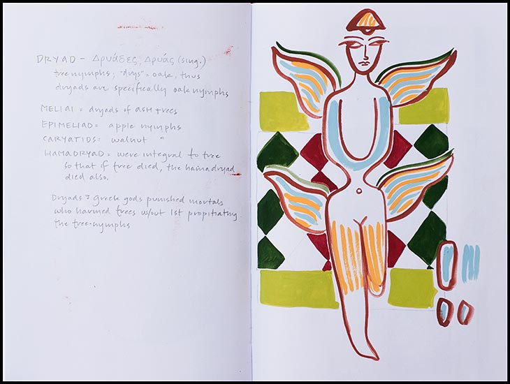 Joan Anderson sketchbook page.