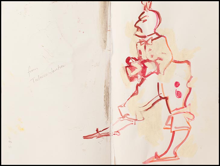 Joan Anderson sketchbook page.