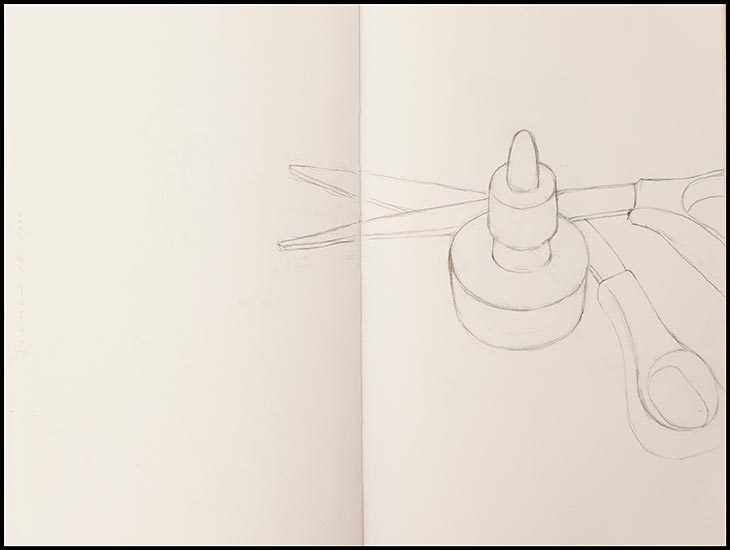 Joan Anderson sketchbook page.