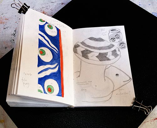 photo of joan anderson sketchbook