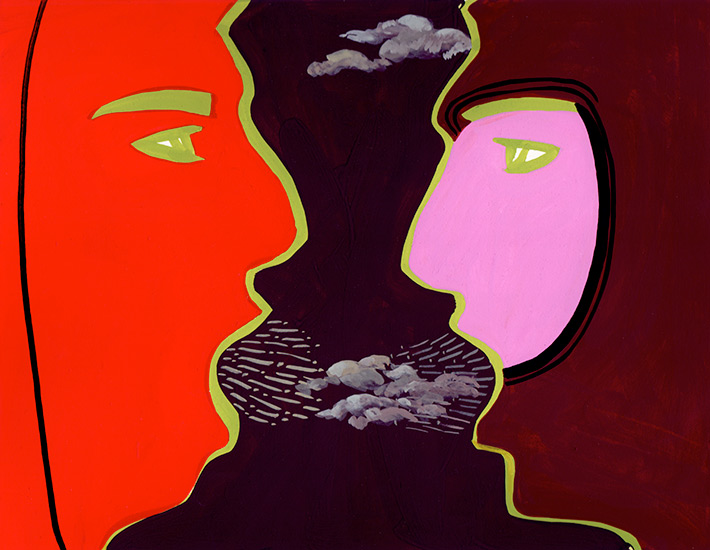 Joan Anderson and associates; painting on silk with found objects.